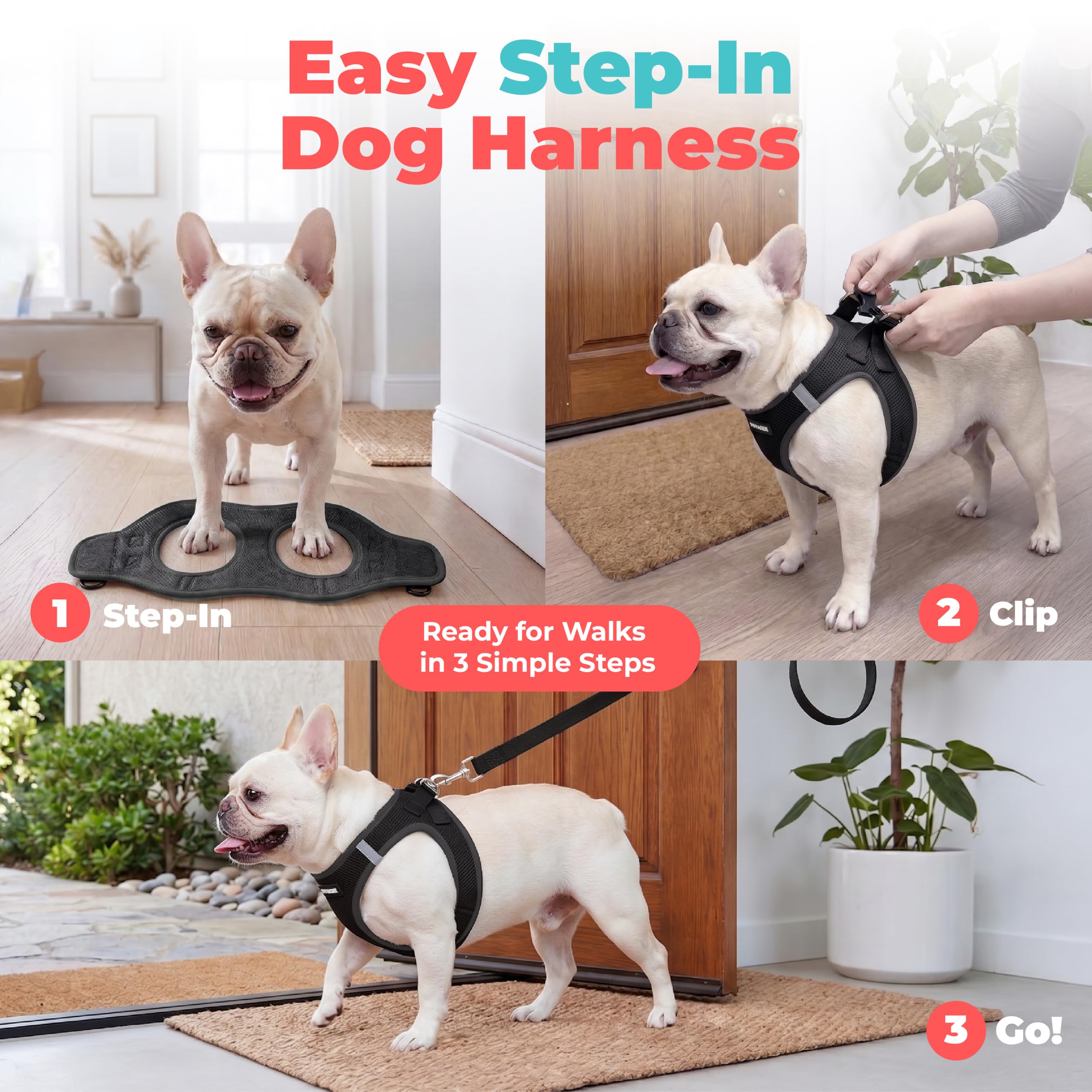 Best Pet Supplies harnais Voyager gros plan maille aérée favorisant ventilation