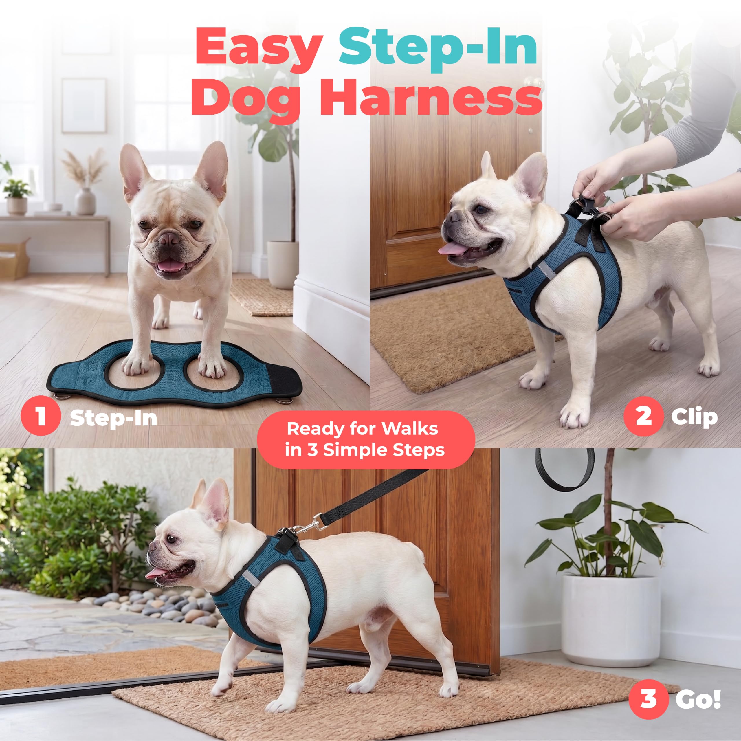 Best Pet Supplies harnais intérieur en maille aérée pour plus de confort