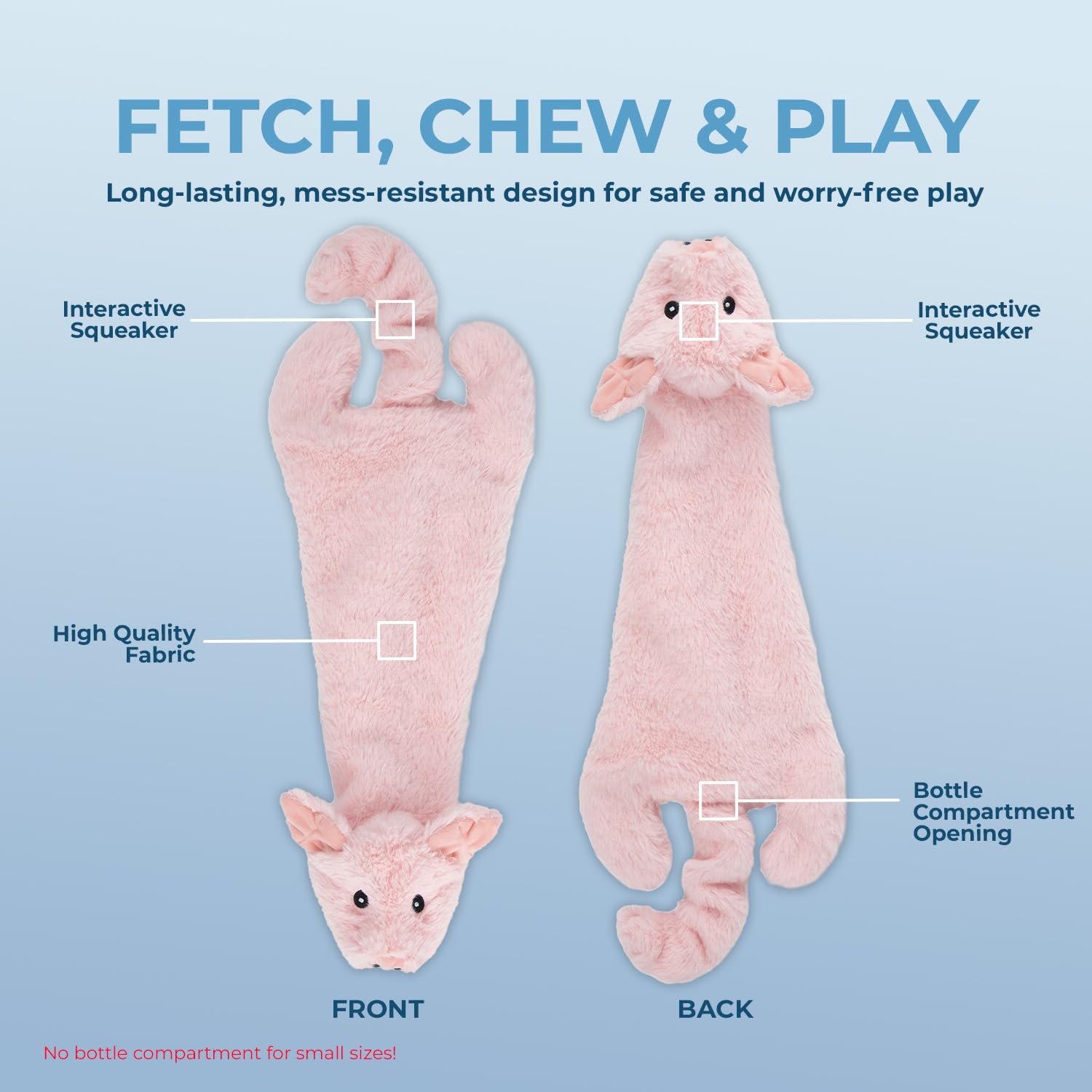 Best Pet Supplies poche ouverte montrant insertion de bouteille pour son croquant