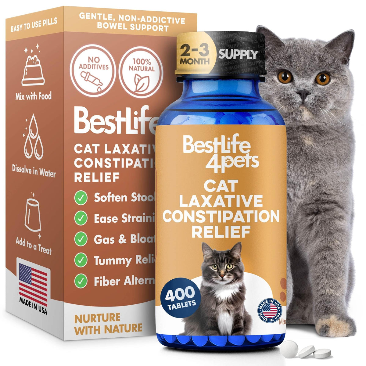 bestlife4pets bouteille avant montrant format pratique et longue durée