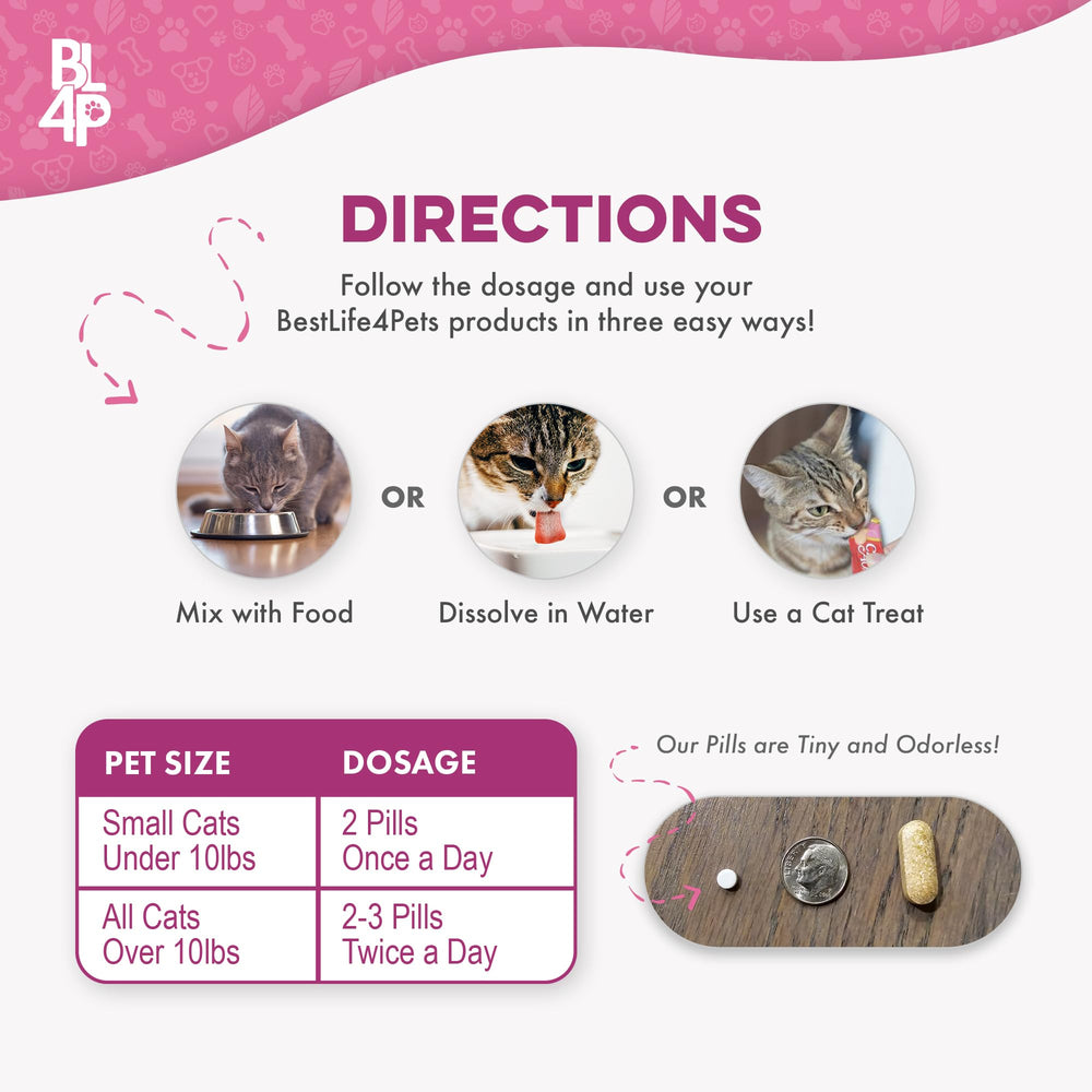 BestLife4Pets comprimés à côté d'une pièce pour comparaison de taille pratique