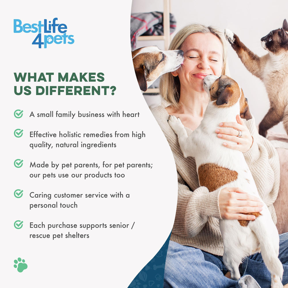 BestLife4Pets étiquette lisible avec ingrédients indiquant formulation naturelle et sans additifs