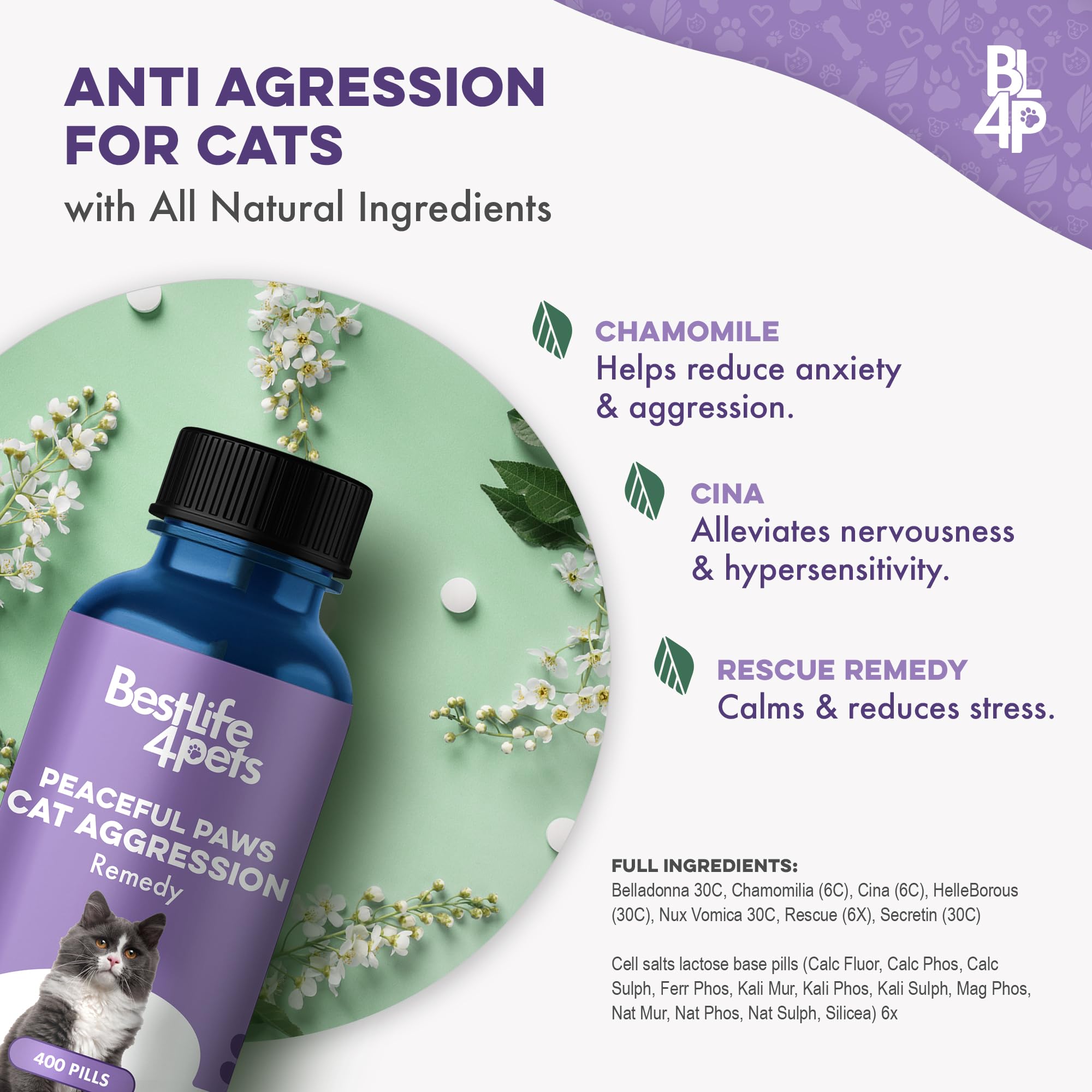 BestLife4Pets étiquette produit lisible confirmant fabrication aux États-Unis et qualité