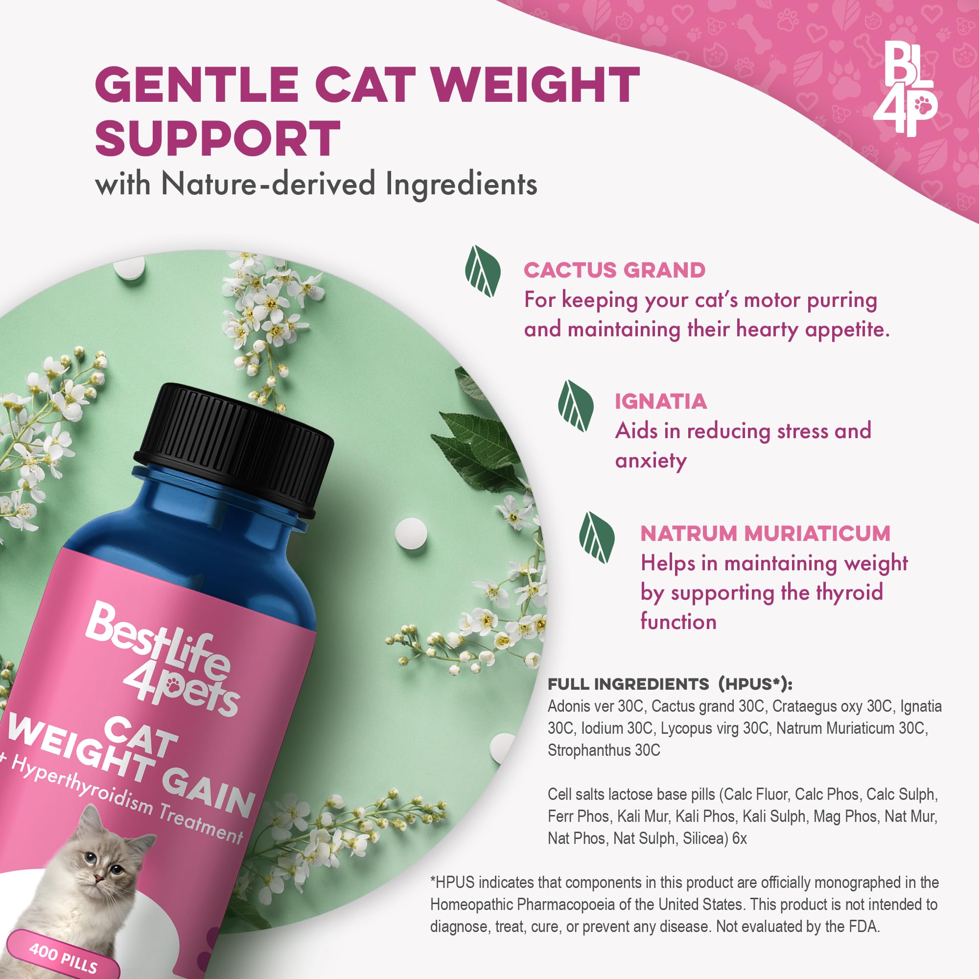 BestLife4Pets flacon ouvert exposant comprimés pour usage longue durée