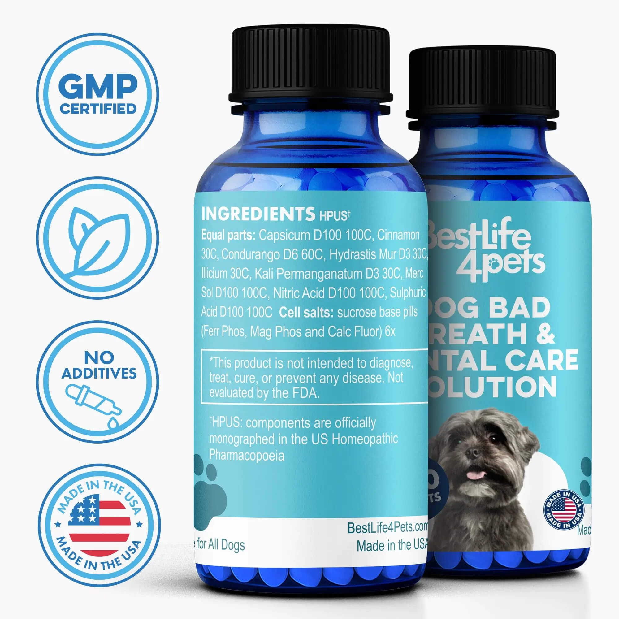 BestLife4Pets pellets gros plan montrant texture fine facilitant dissolution rapide