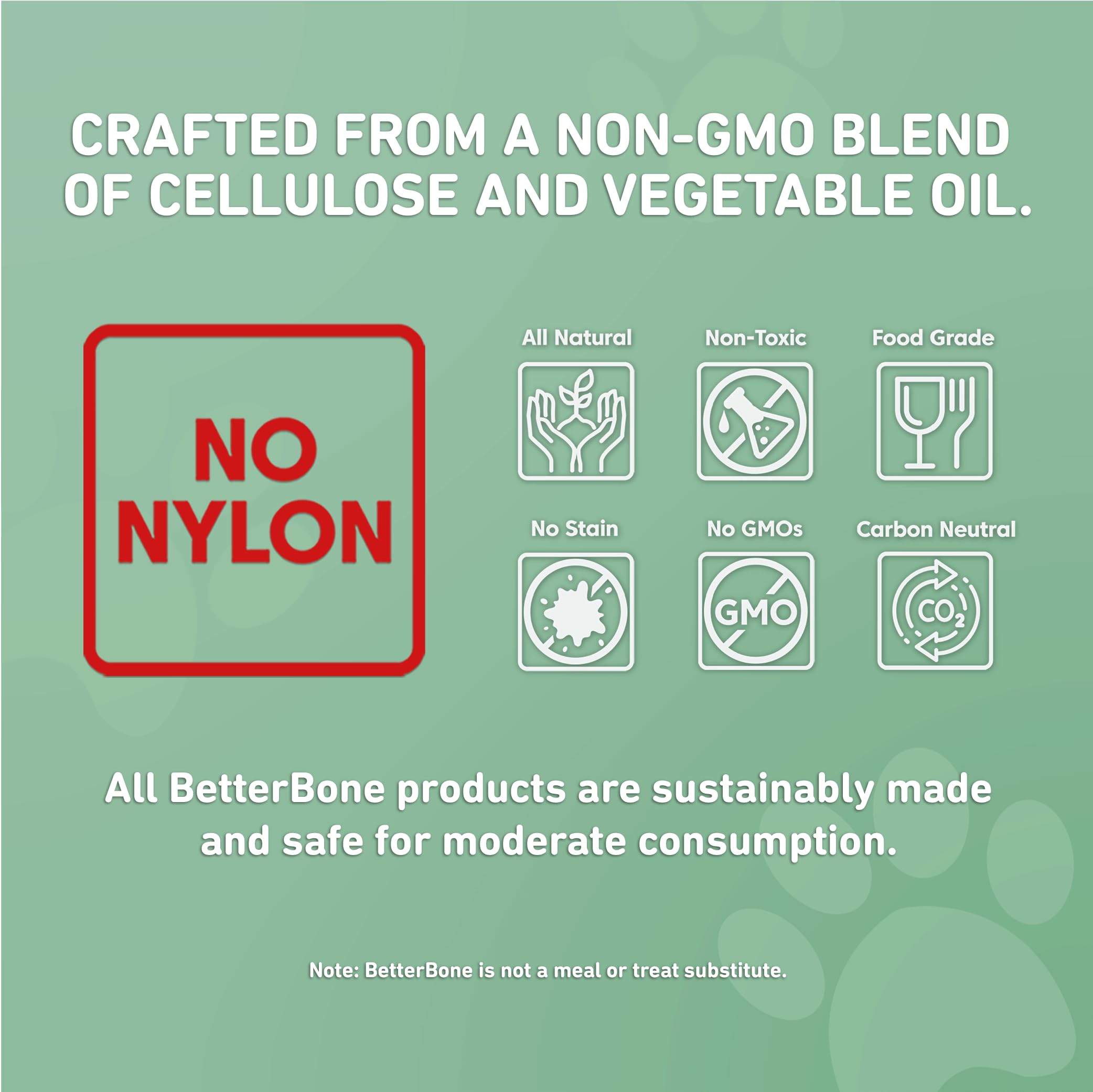 BetterBone étiquette composition végétale et absence de nylon bénéfique