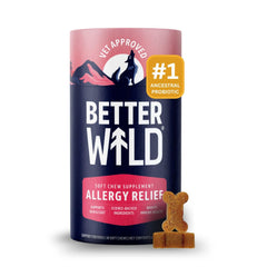 BetterWild emballage frontal montrant 30 bouchées et bénéfice confort cutané