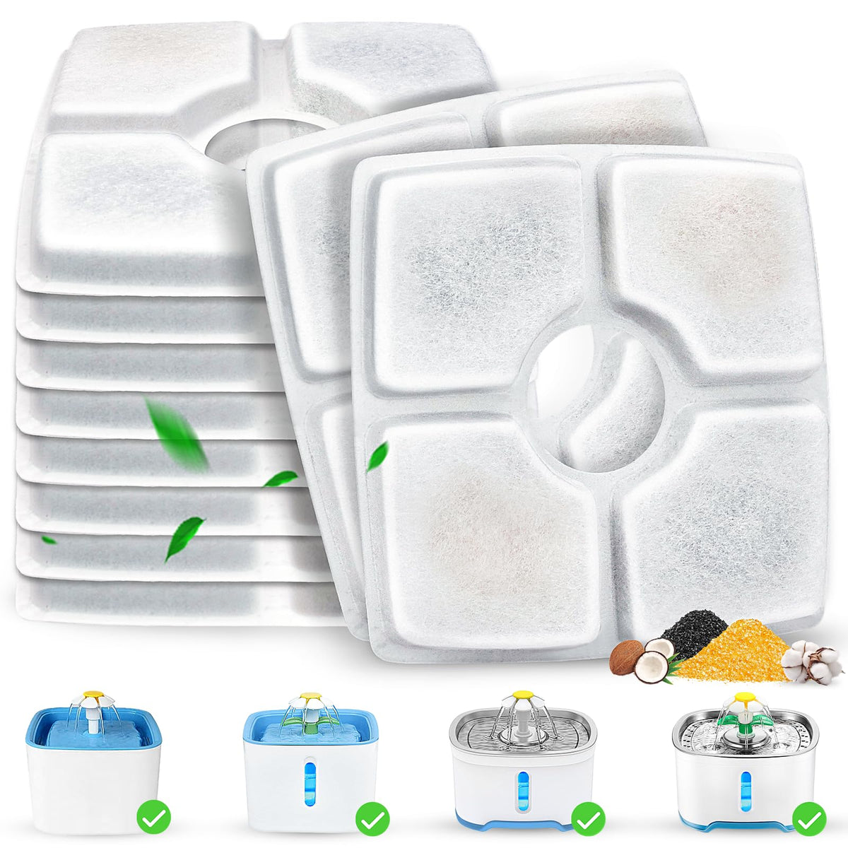Beyolike emballage avant montrant pack de 10 pour longues remplacements