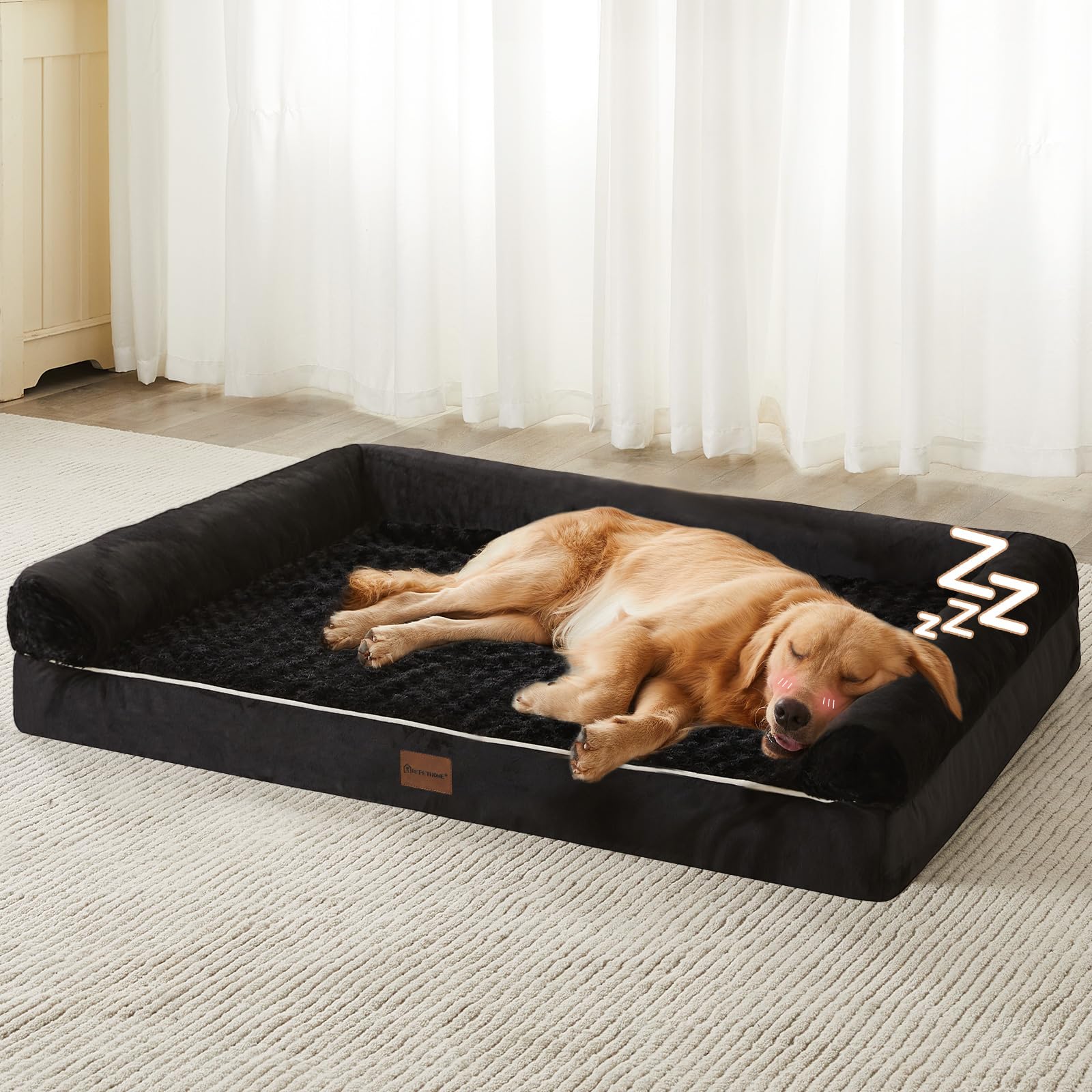 BFPETHOME lit orthopédique face avant montrant le confort et le maintien