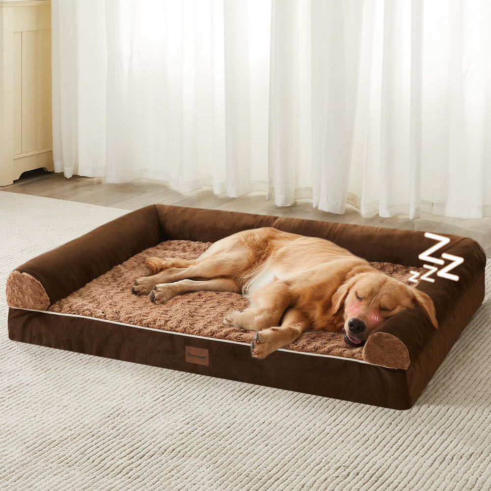 BFPETHOME lit orthopédique face avant montrant design en U et confort