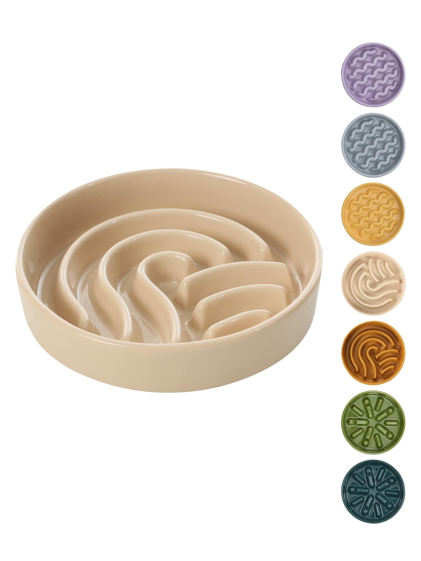 BICOPET gamelle céramique abricot vue de face, design stable et coloré