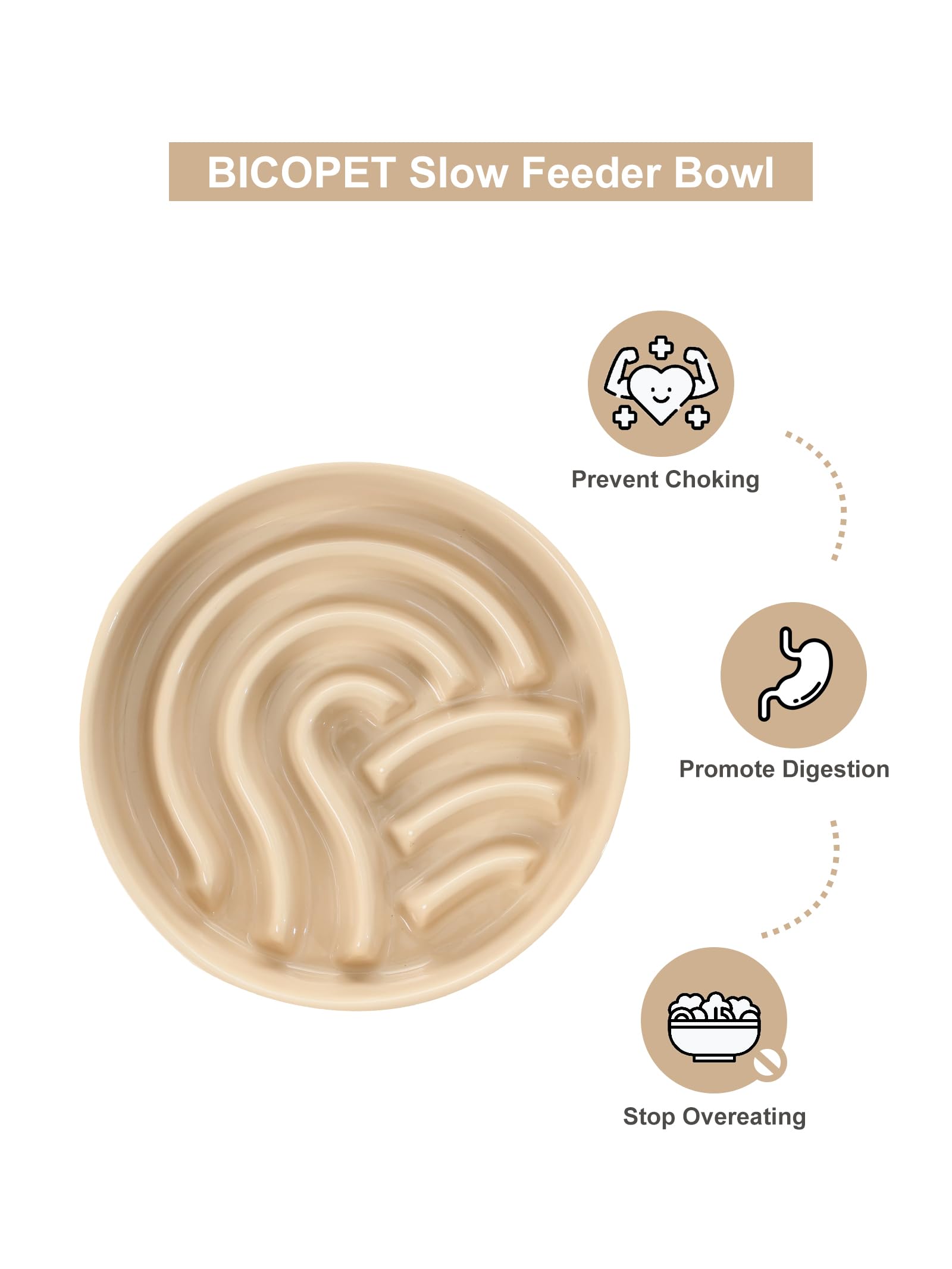 BICOPET gros plan sur labyrinthe intérieur montrant les crêtes anti-ingestion rapide