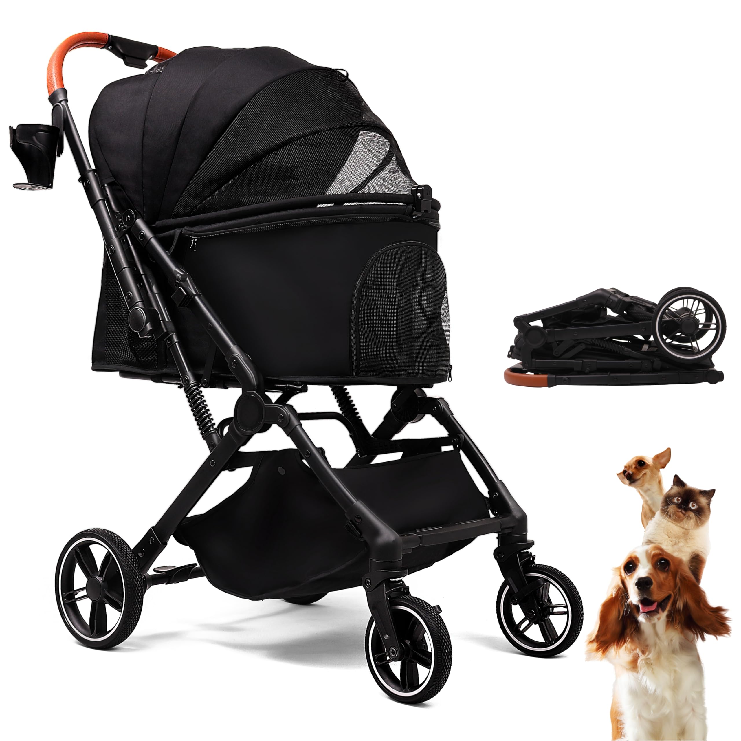 bicystar poussette face complète montrant confort et stabilité