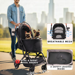 bicystar poussette pliée dans coffre gain de place pratique