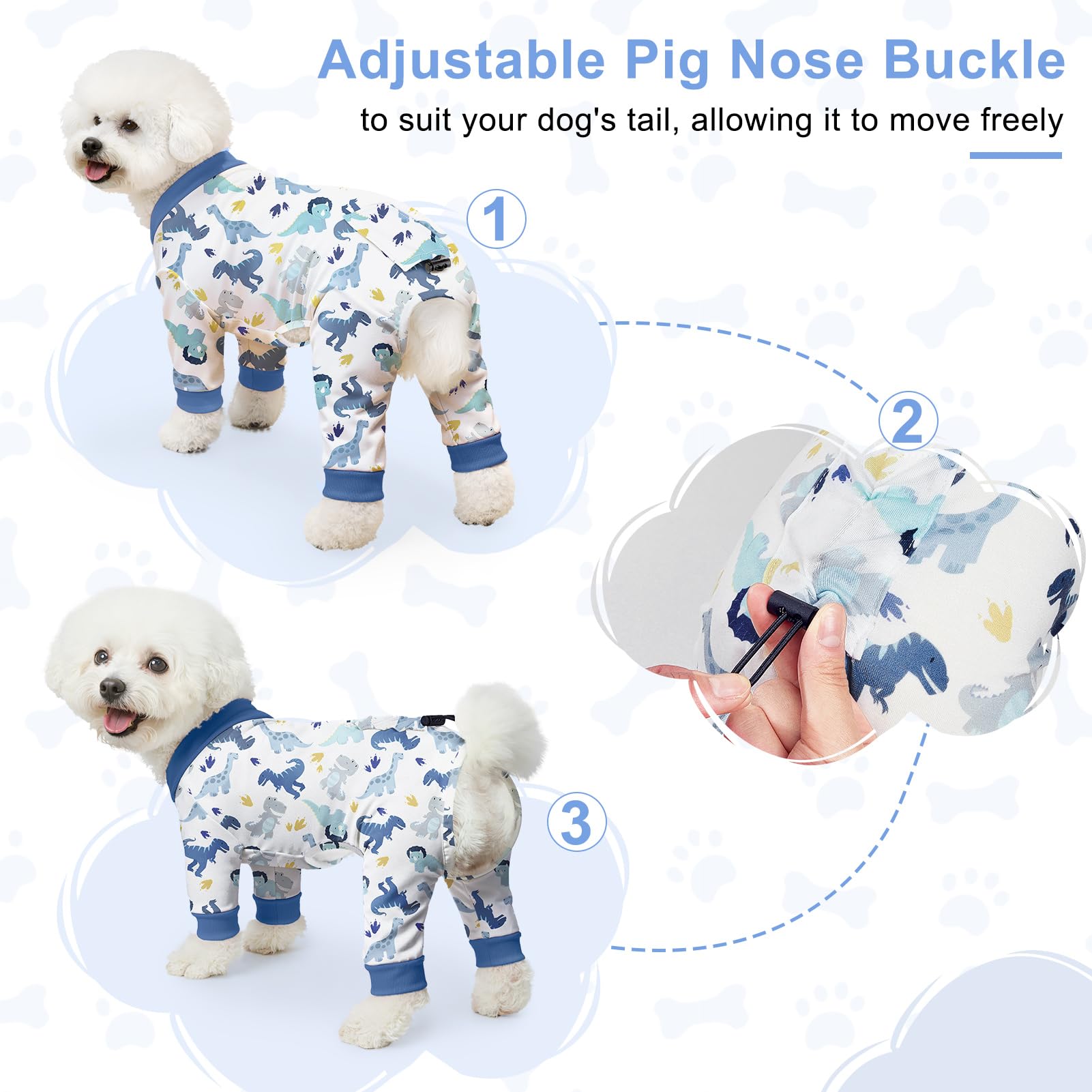 Bienbee chien portant le pyjama à l'intérieur pour confort nocturne et récupération