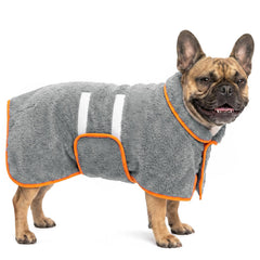 Bienbee peignoir pour chien vue frontale montrant coupe et maintien confortable