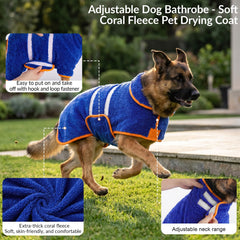 Bienbee chien portant peignoir après bain, séchage plus rapide