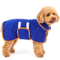 Bienbee peignoir face bleu foncé montrant coupe et maintien confort