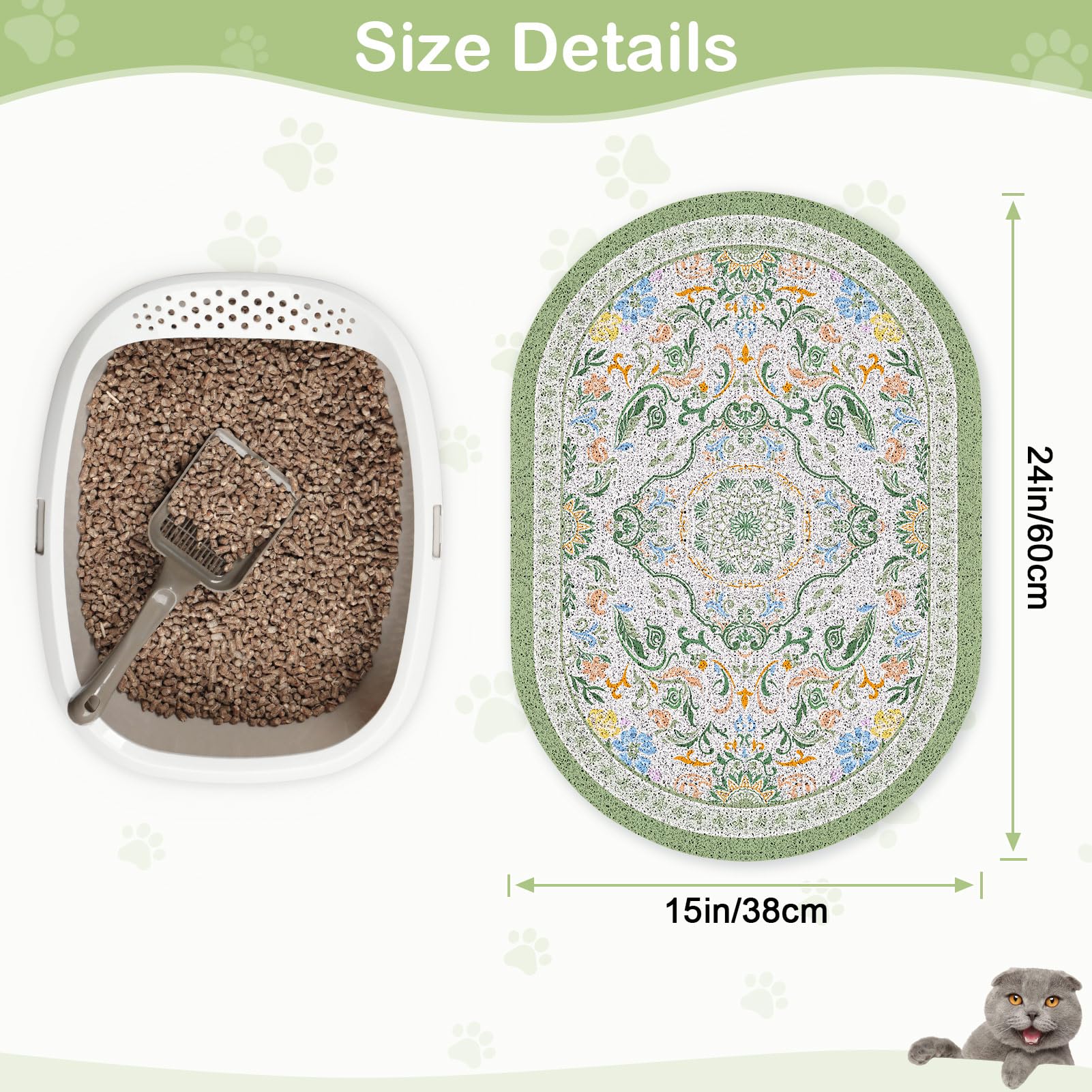Bienbee comparaison d'échelle du tapis 24x15" montrant proportions réelles