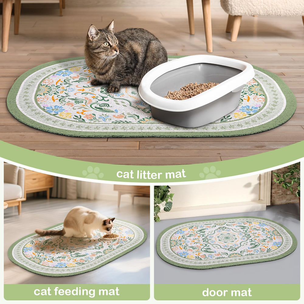Bienbee tapis sous gamelle démontrant l'étanchéité et protection du sol
