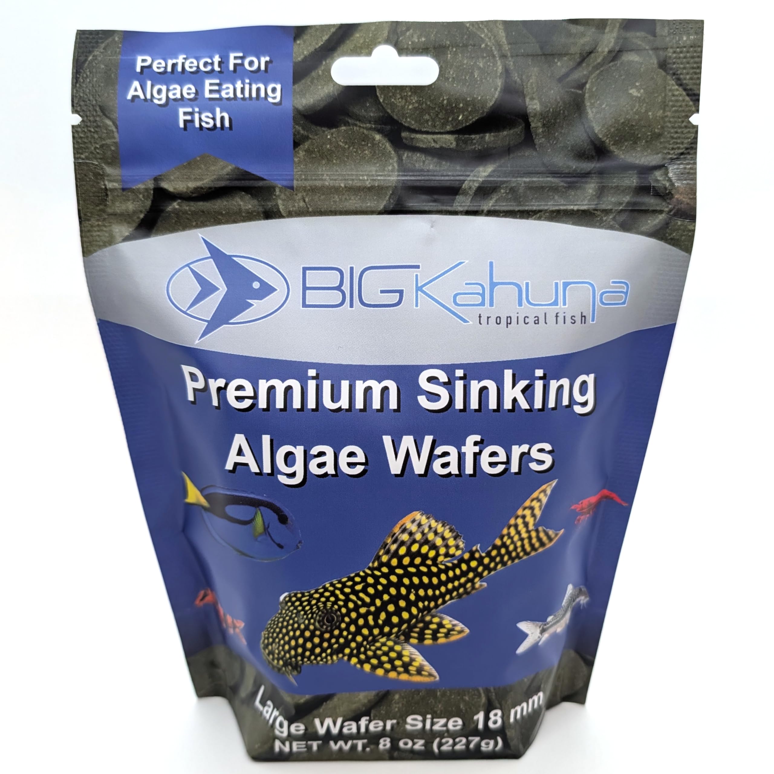 BIG KAHUNA TROPICAL FISH face avant du paquet montrant le produit et information