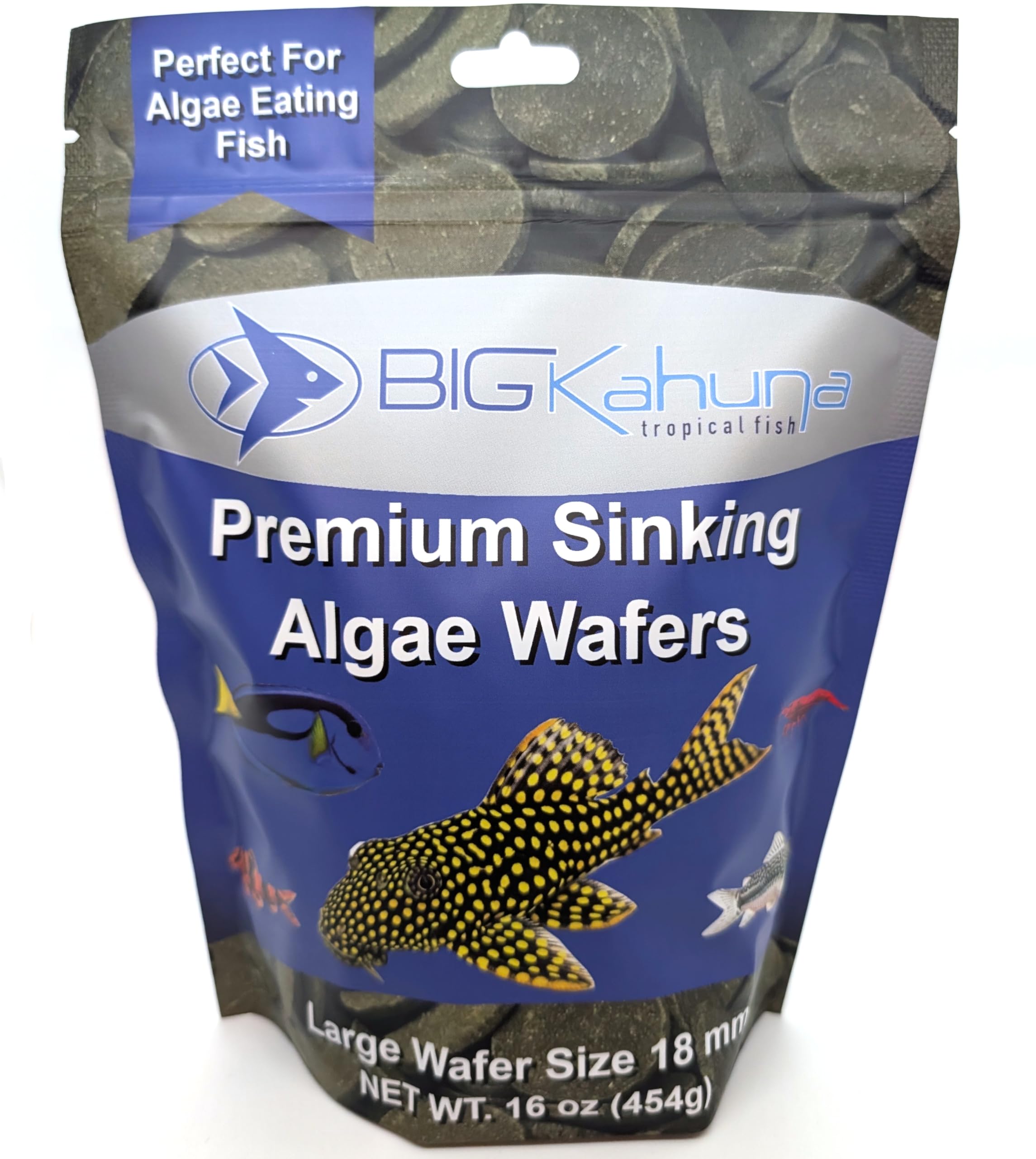 BIG KAHUNA TROPICAL FISH paquet avant montrant quantité et format pratique