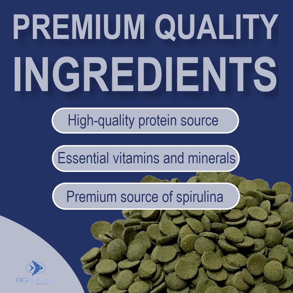 BIG KAHUNA TROPICAL FISH pastilles dans aquarium accessibles aux plecos et escargots
