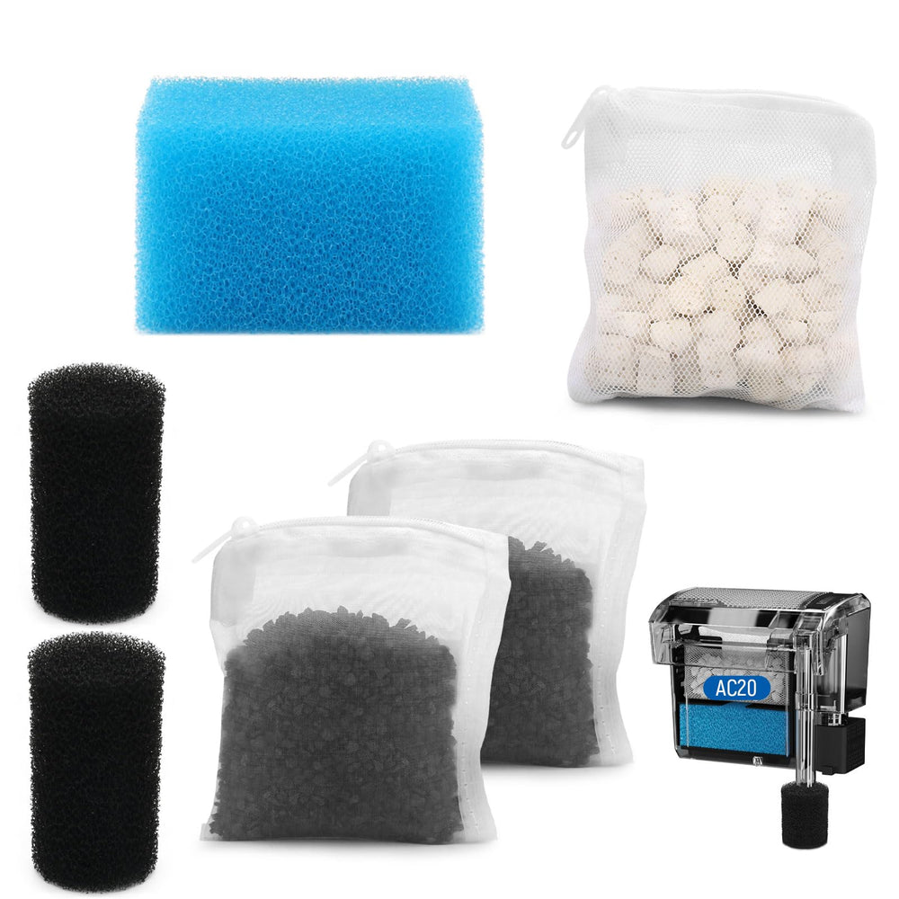 Big Peng emballage avant AC20 montrant kit complet et compatibilité Fluval