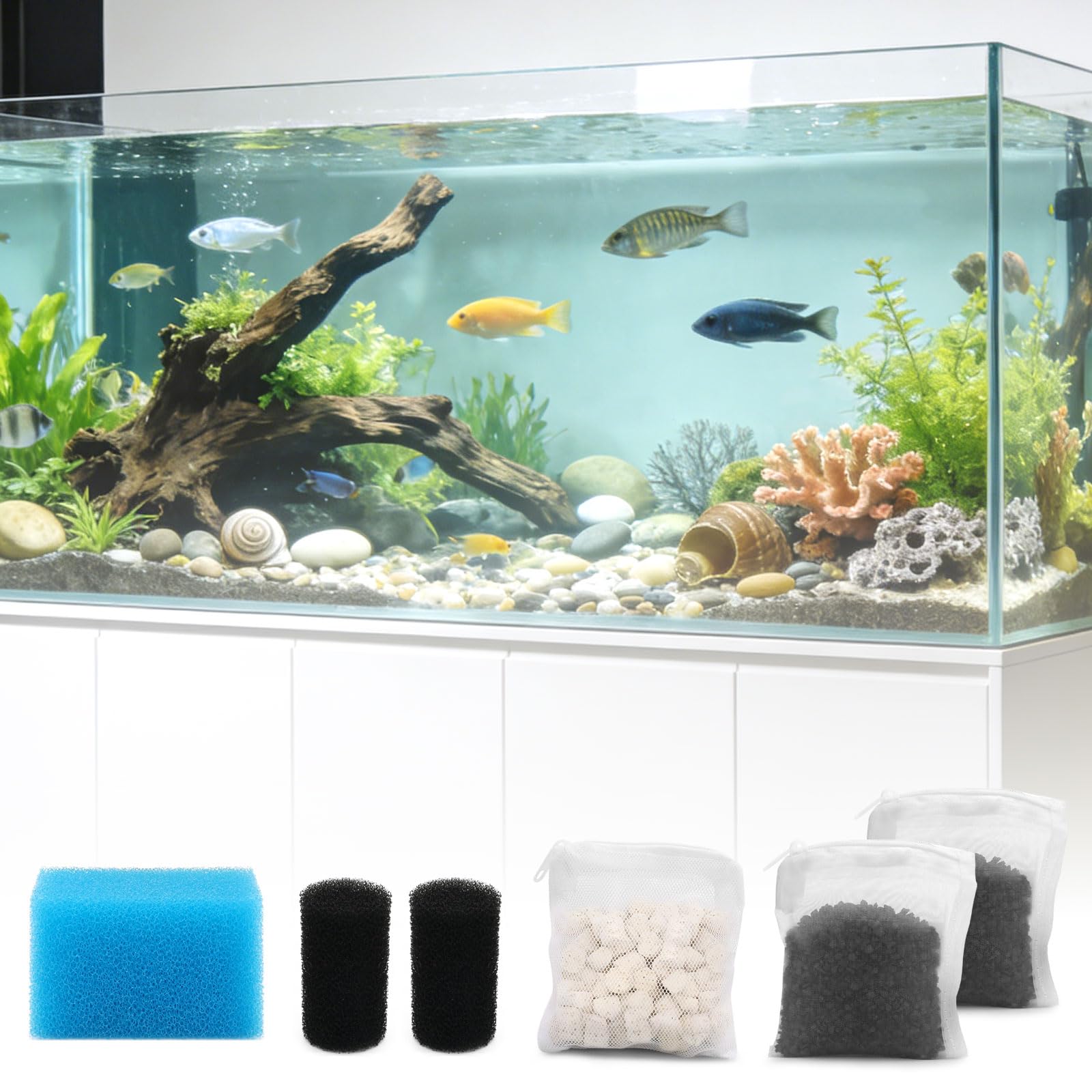 Big Peng filtre en usage dans aquarium montrant eau plus claire et saine