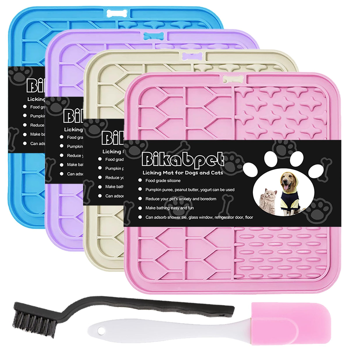 Bikabpet tapis avant emballage montrant le lot de 4 et bénéfice organisation