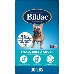Bil-Jac sachet avant présentant le produit et bénéfice appétence élevée