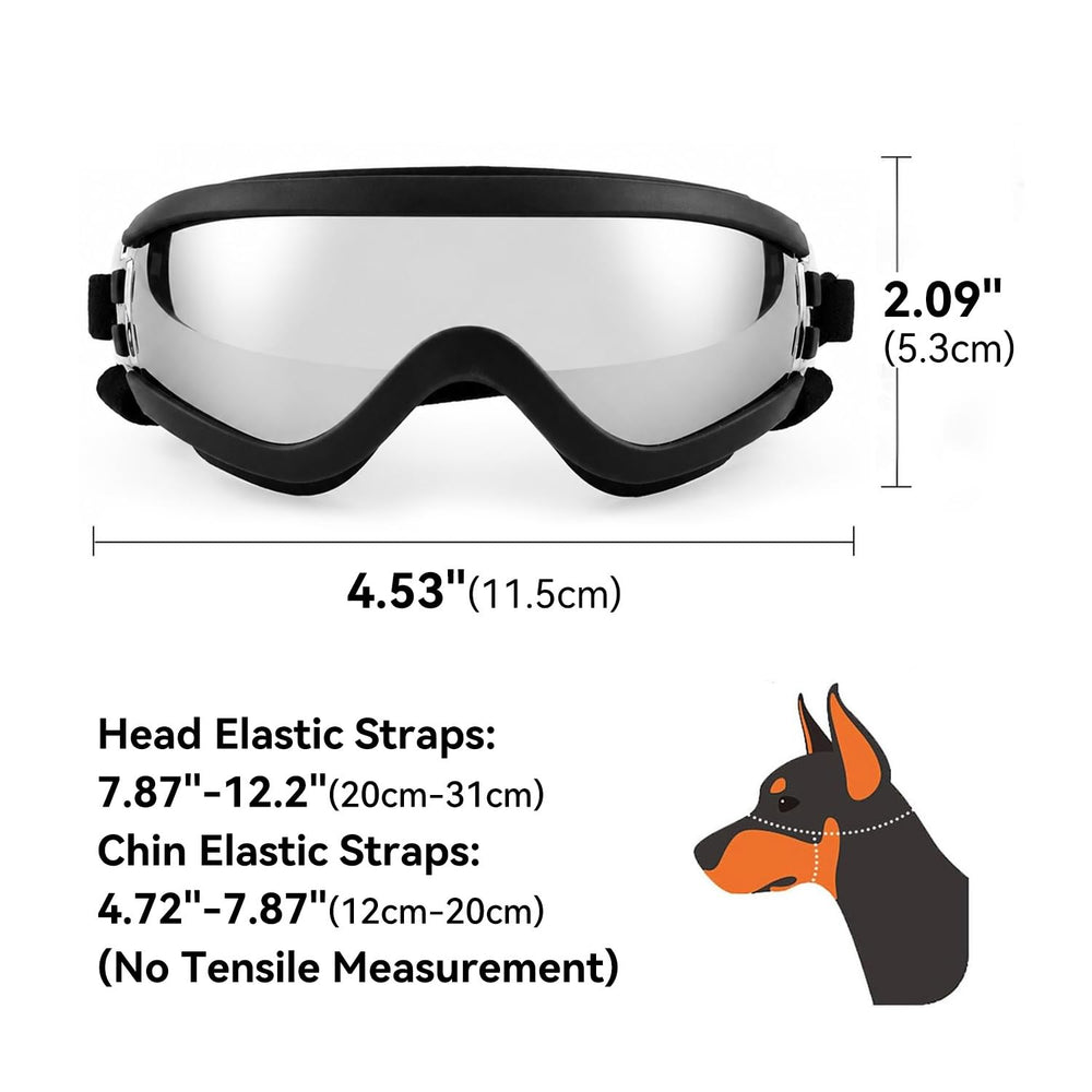 Billionchains chien à vélo portant lunettes et réduisant vent et poussière