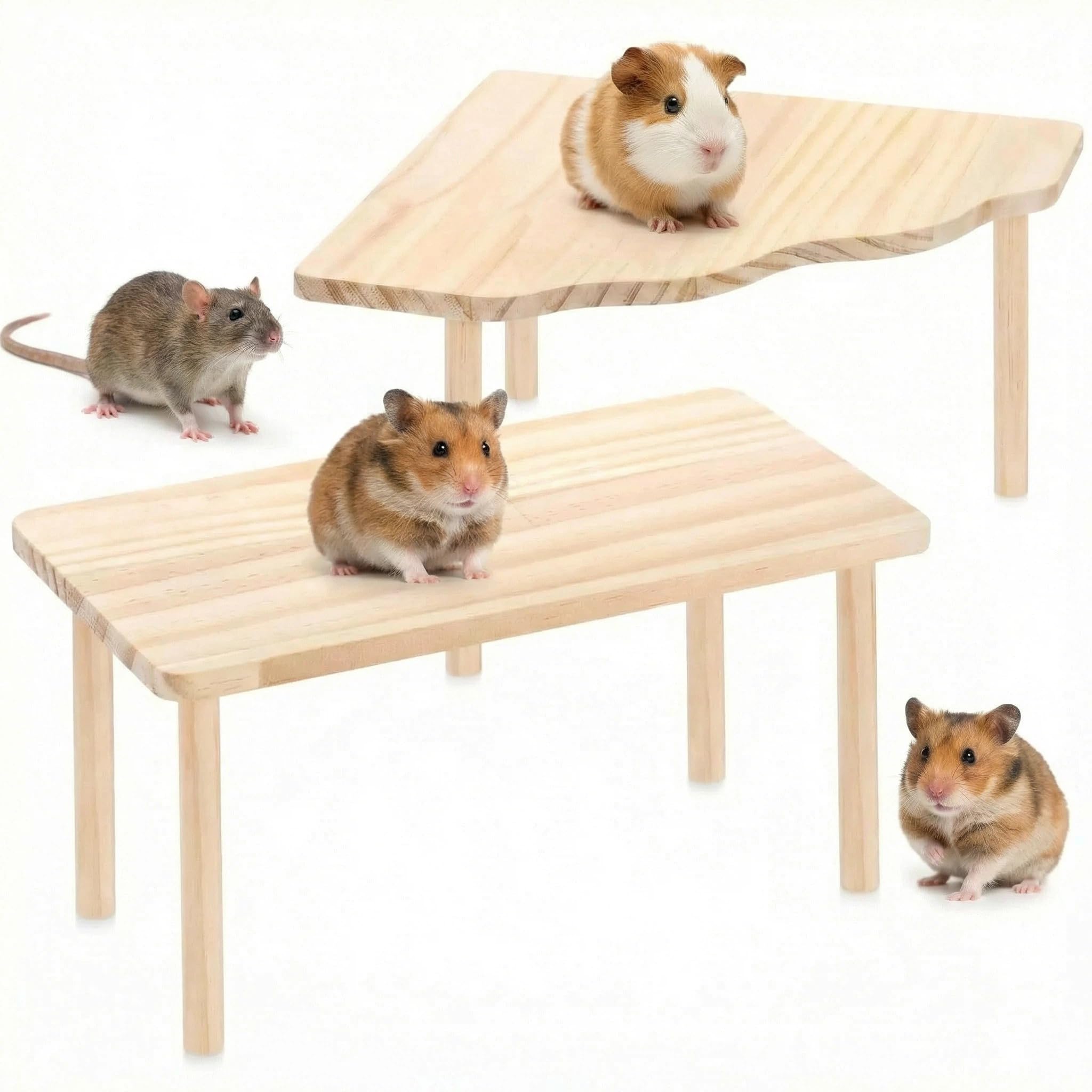 BILYSKEP vue frontale du lot de deux plateformes, optimise l'espace en cage