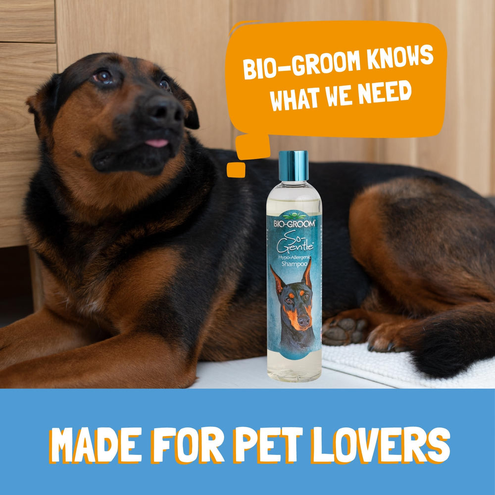 Bio-groom mousse légère du shampooing illustrant texture non agressive