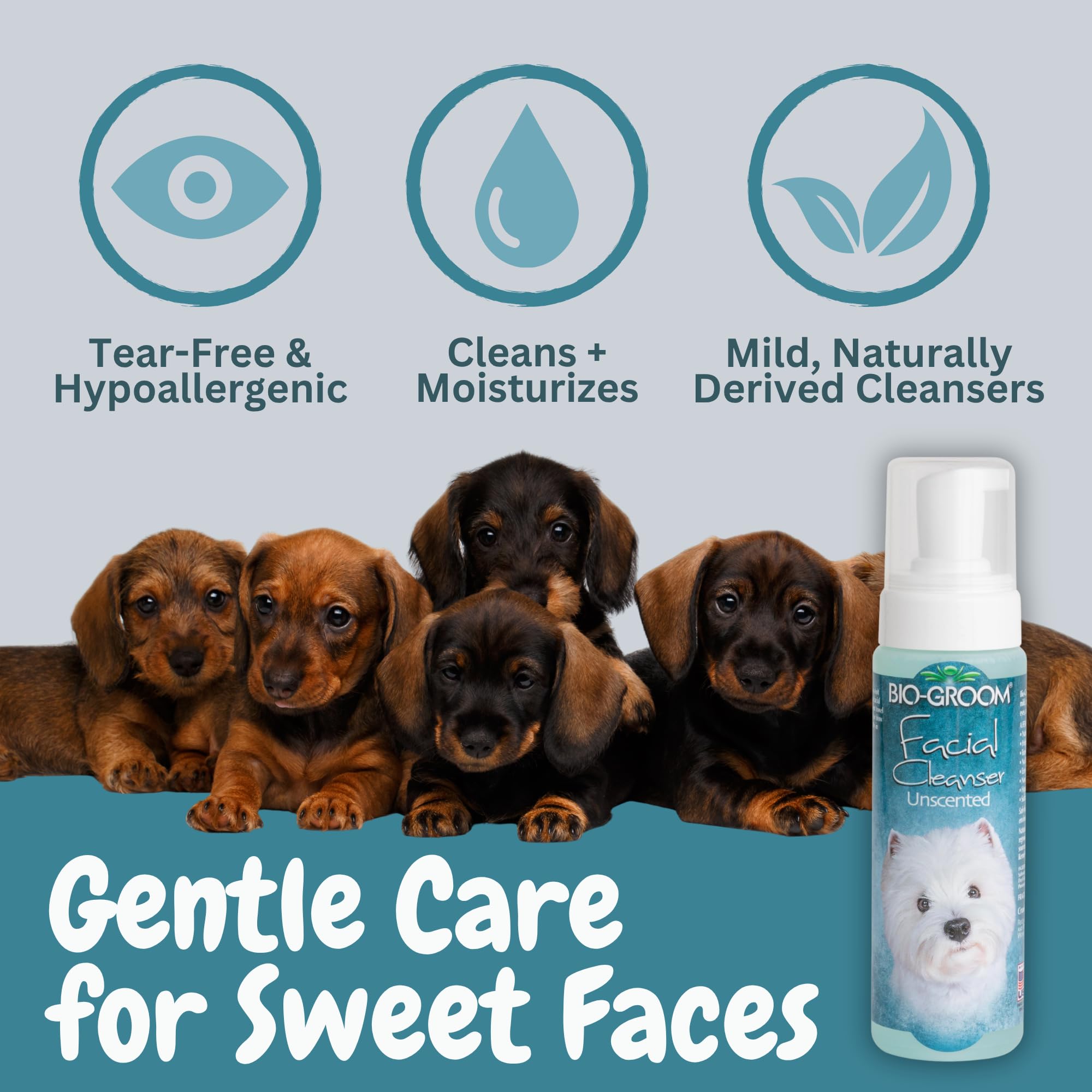 Bio-Groom texture appliquée sur gant absorbant pour nettoyage sans rinçage