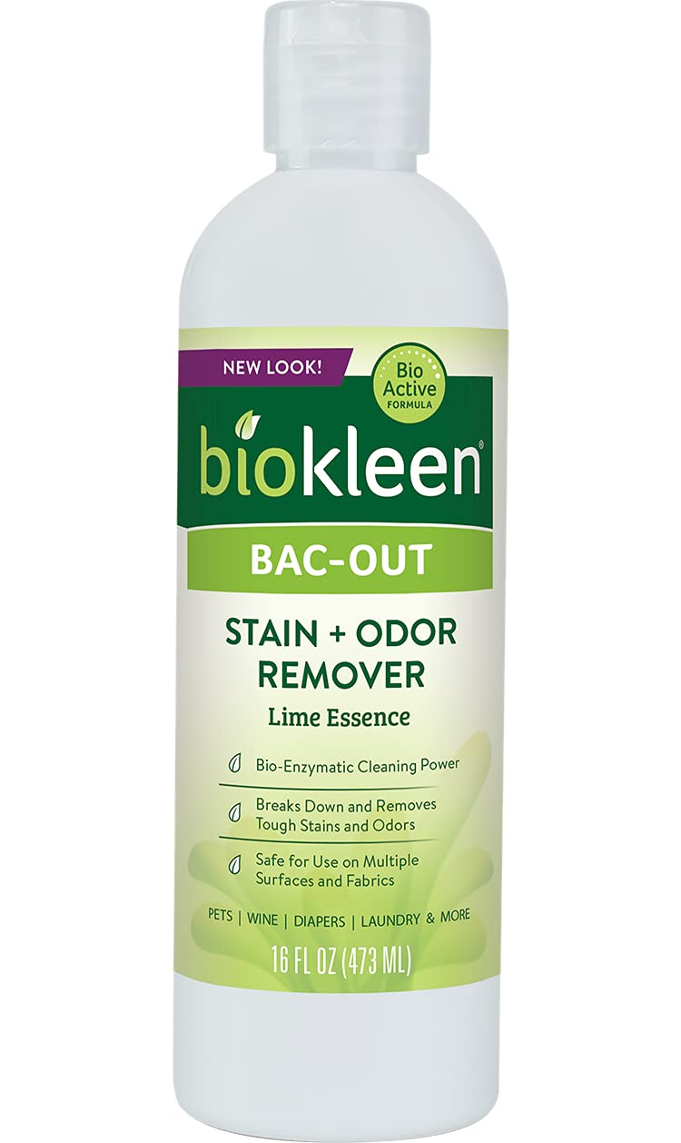 Biokleen Bac-Out flacon avant montrant l’emballage et l’usage facile