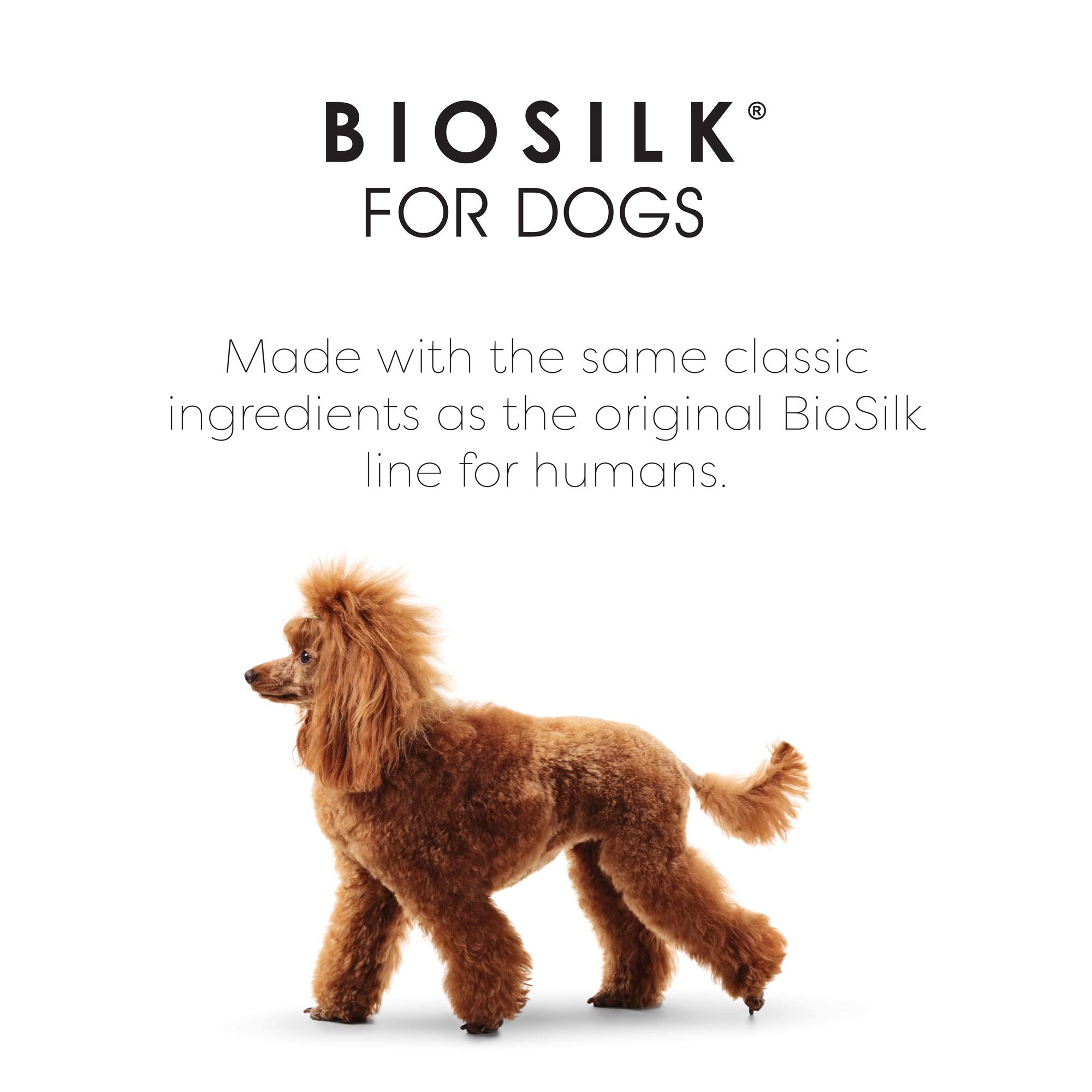 BioSilk flacon à côté d'une main montrant le format 12 fl oz pratique