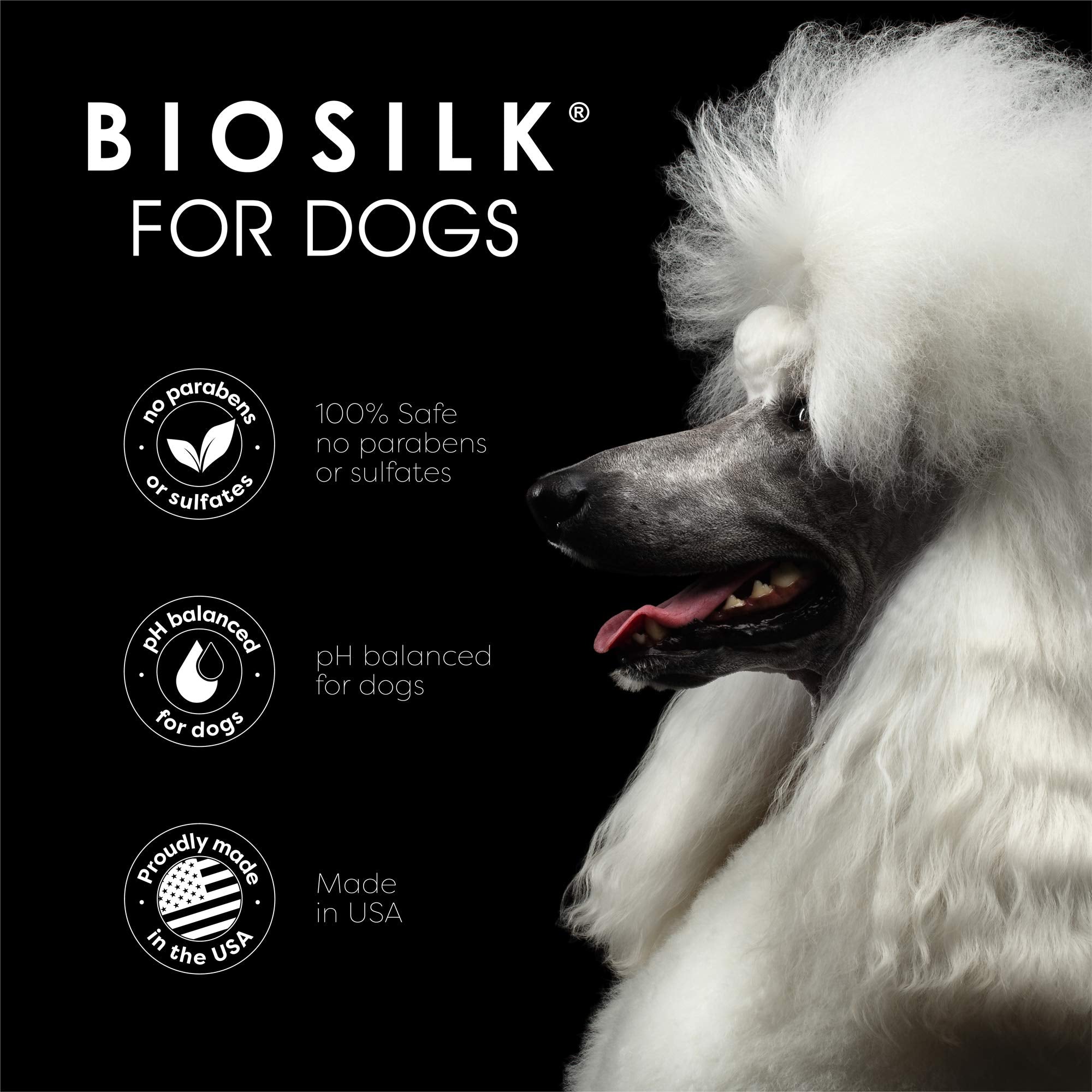 BioSilk for Dogs ambiance lifestyle avec chien au salon après application pour pelage soyeux