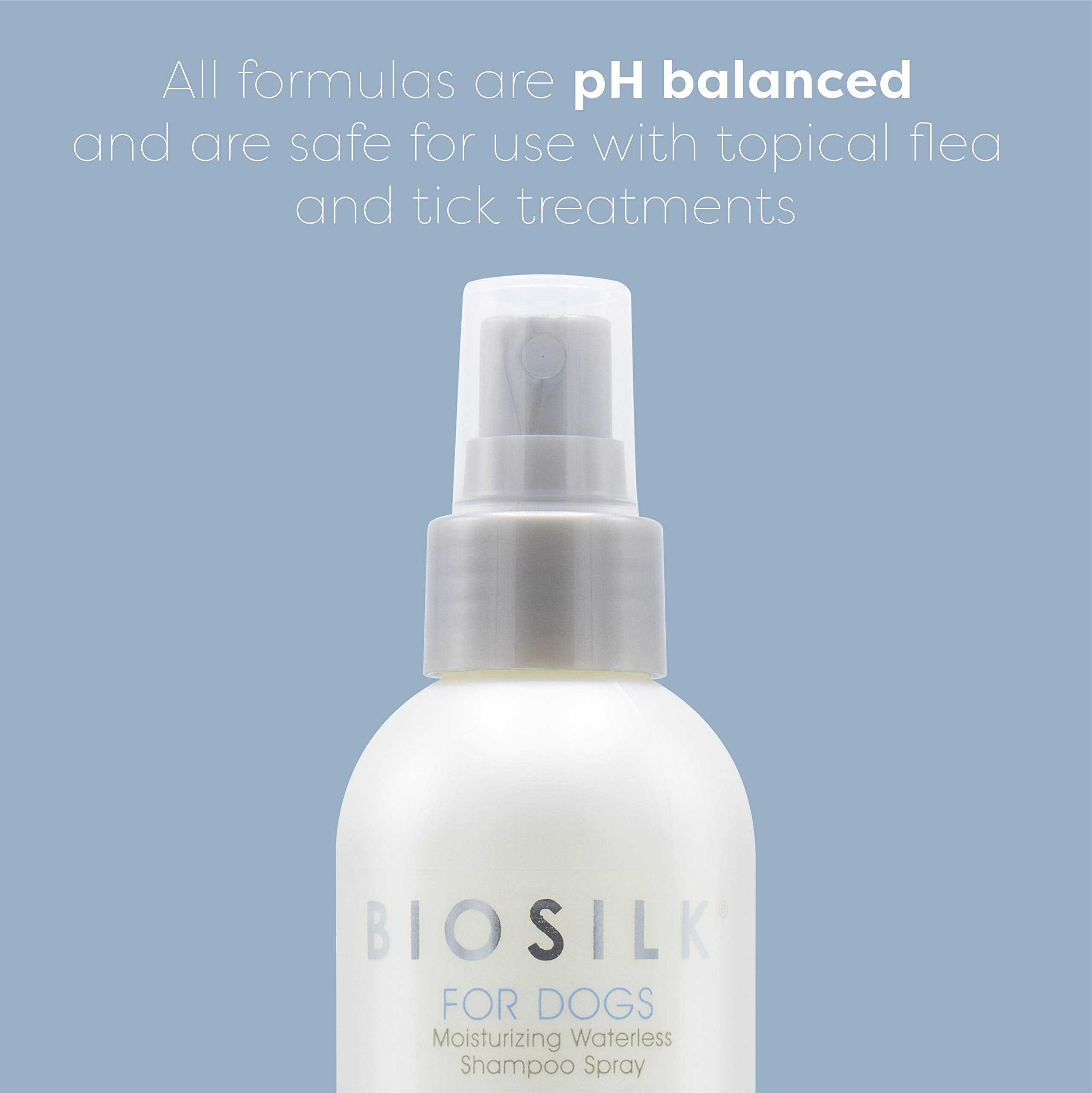 BioSilk texture du spray en gros plan illustrant hydratation du pelage