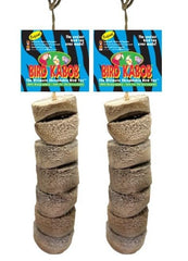 Bird Kabob jouet suspendu en yucca montrant packaging et facilité d'accrochage bénéfique