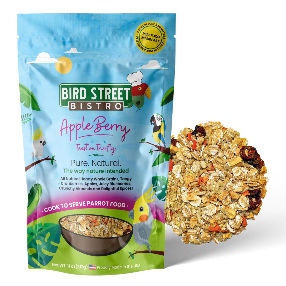 Bird Street Bistro emballage avant montrant infos produit et bénéfice pratique