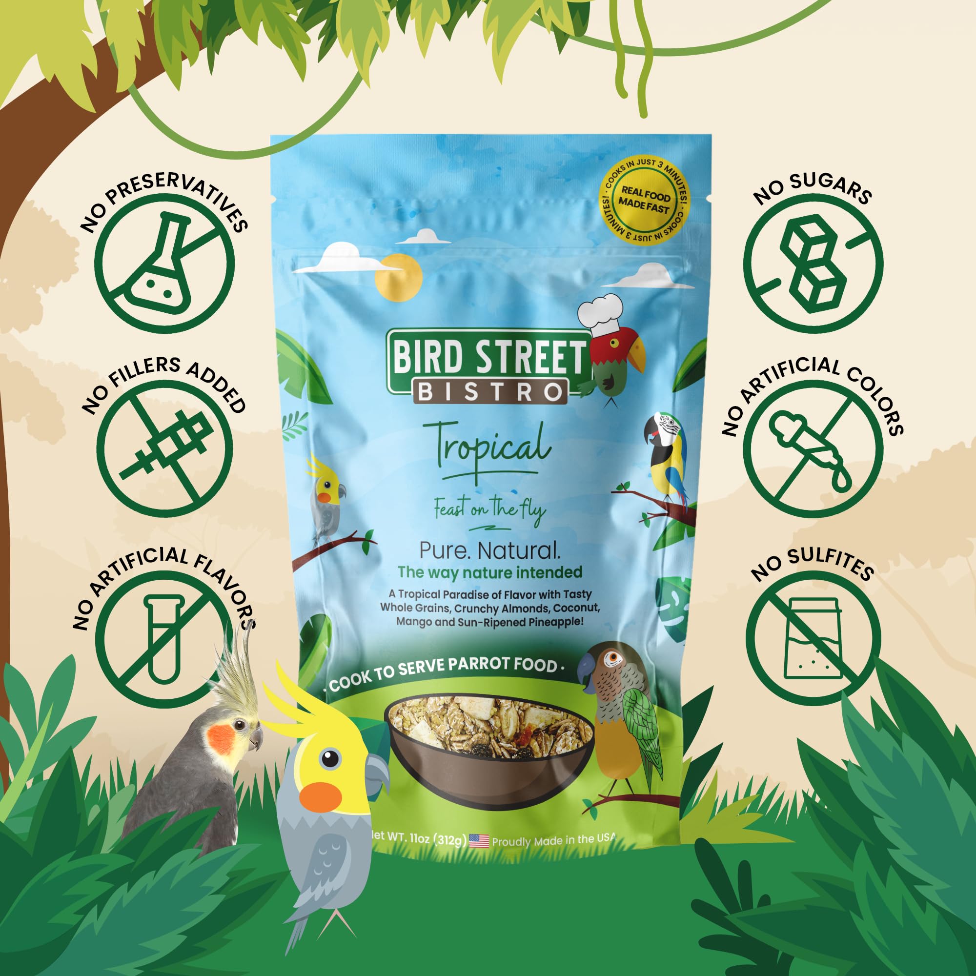Bird Street Bistro fruits lyophilisés en gros plan, attractivité et saveur naturelle