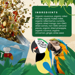 Bird Street Bistro gros plan de la texture pour apprécier grains et légumes séchés