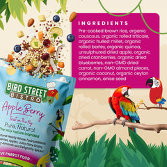 Bird Street Bistro gros plan sur la texture du mélange avec grains et fruits visibles