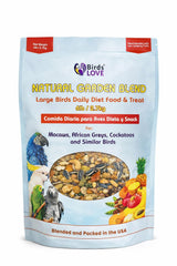 Birds LOVE emballage avant montrant le format 6 lb et bénéfice fraîcheur