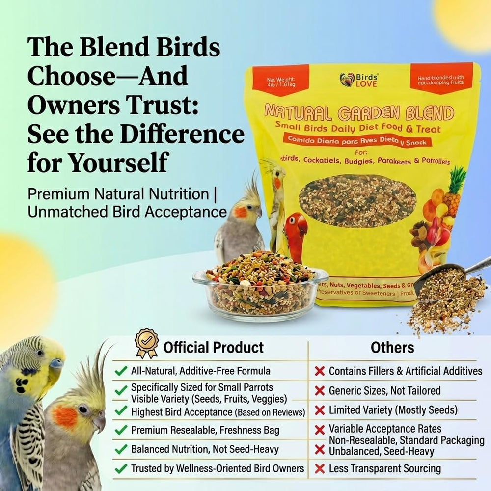 Birds LOVE sachet refermable ouvert gardant fraîcheur facilement