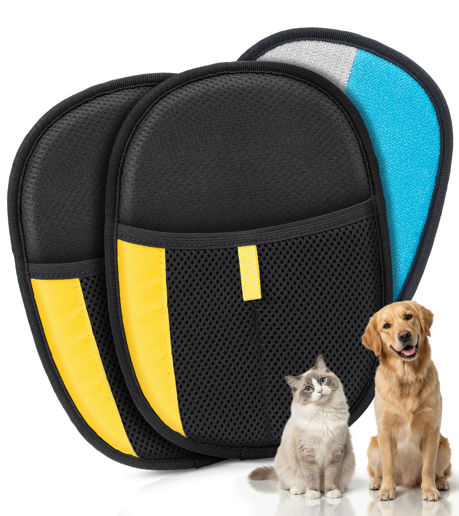 Bispoy gant vue de face montrant la surface pour capturer poils