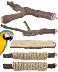Bissap ensemble de perchoirs en bois naturel pour enrichir habitat oiseau
