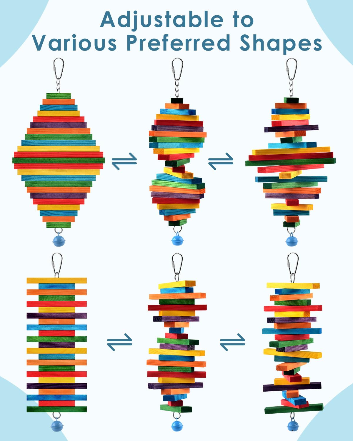 Bissap assortiment de blocs multicolores offrant textures variées et intérêt