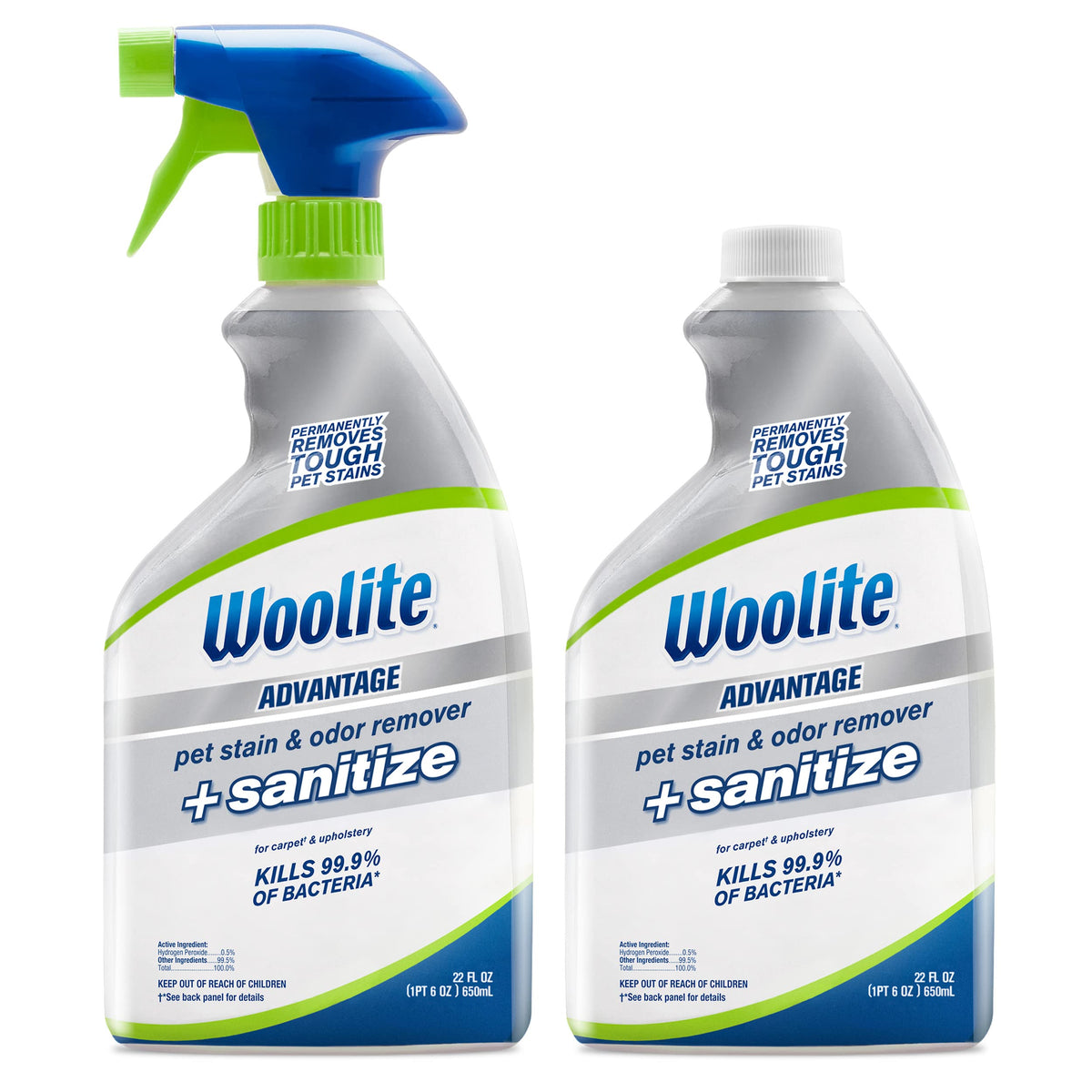 Bissell Woolite étiquette frontale montrant usage et bénéfices